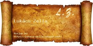 Lukács Zella névjegykártya