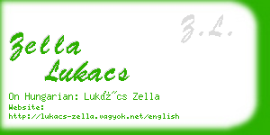 zella lukacs business card
